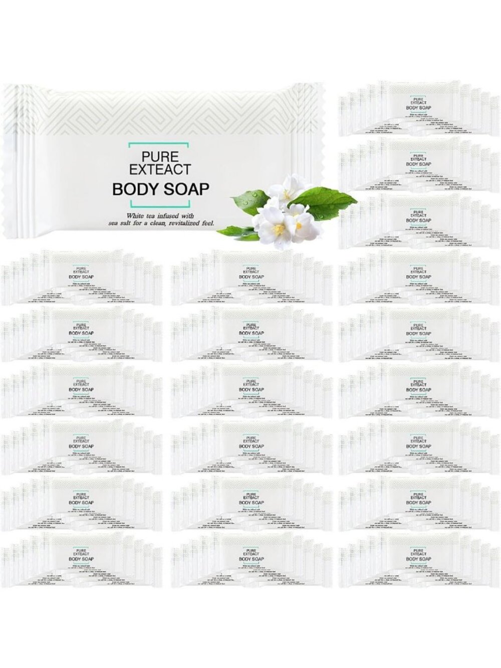 400 Mini Travel Size Soap Bars - Individually Wrapped Hotel & Guest Room Soaps